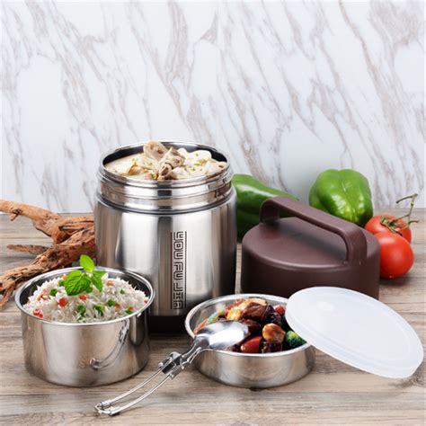 metal lunch box thermos set|thermos thermal insulated lunch box.